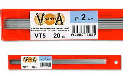 Спицы чулочные VISANTIA VT5 металл №2.0