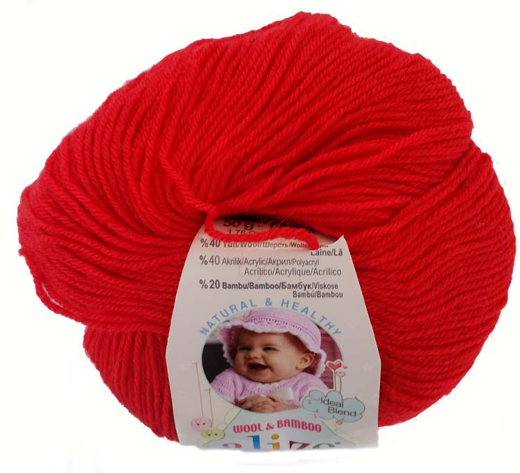 Alize Baby Wool Красный 56