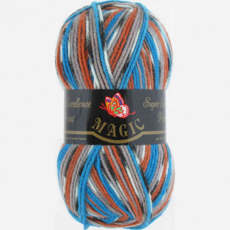 Super Excellence Print 1565 терракот с бирюзой