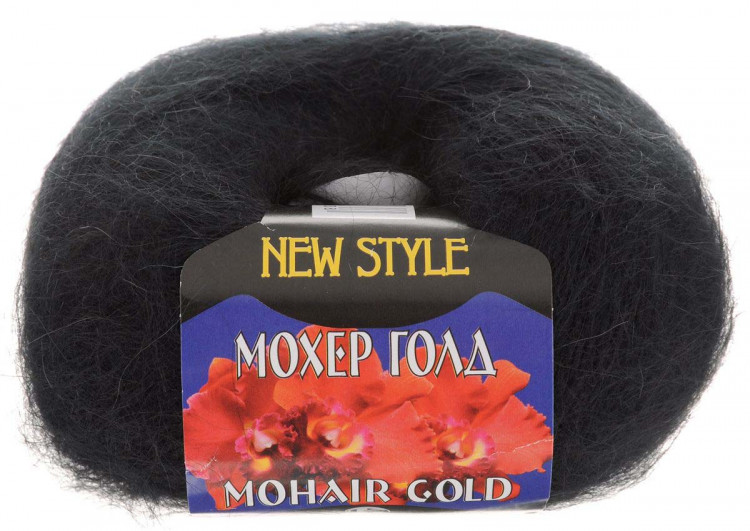 Мохер Голд Черный